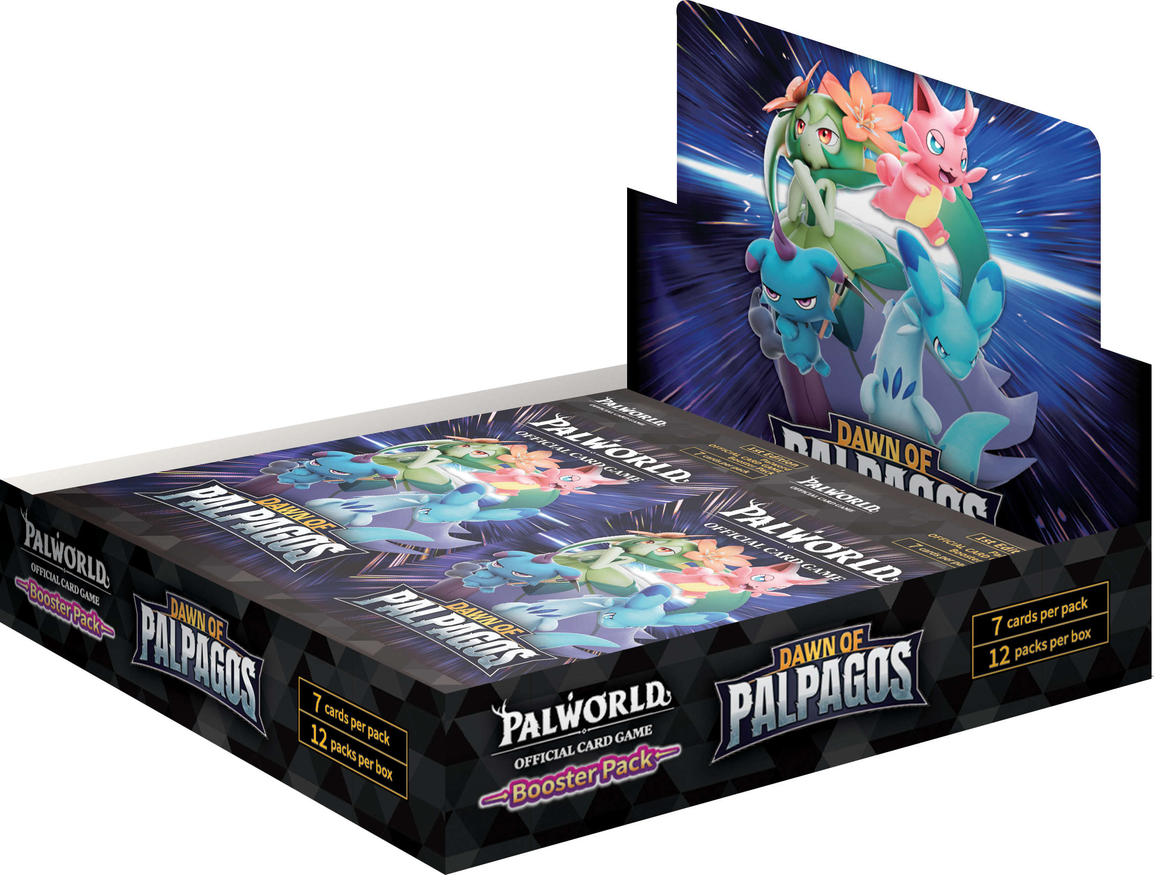 Palworld - BP01 Dawn of Palpagos - Display de 12 Boosters ENG